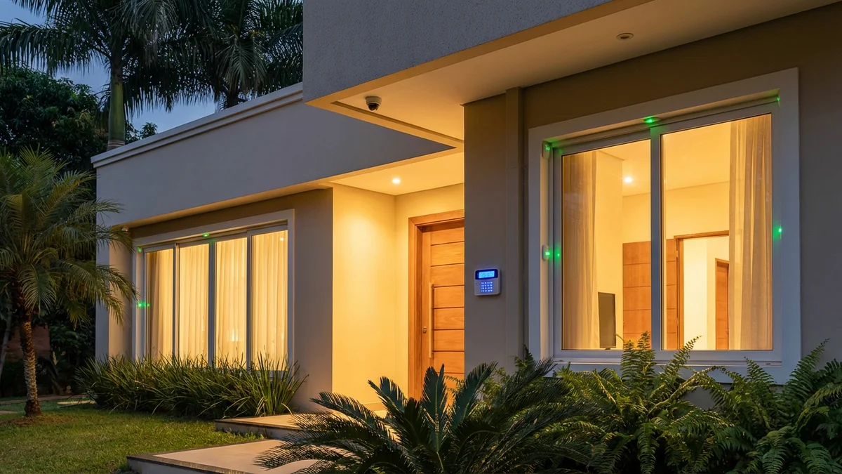 Casa en Paraguay protegida con sistema de alarma Paradox activo