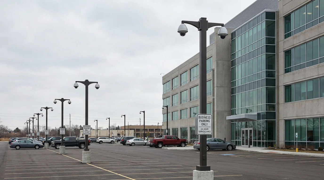 Estacionamiento con cámaras