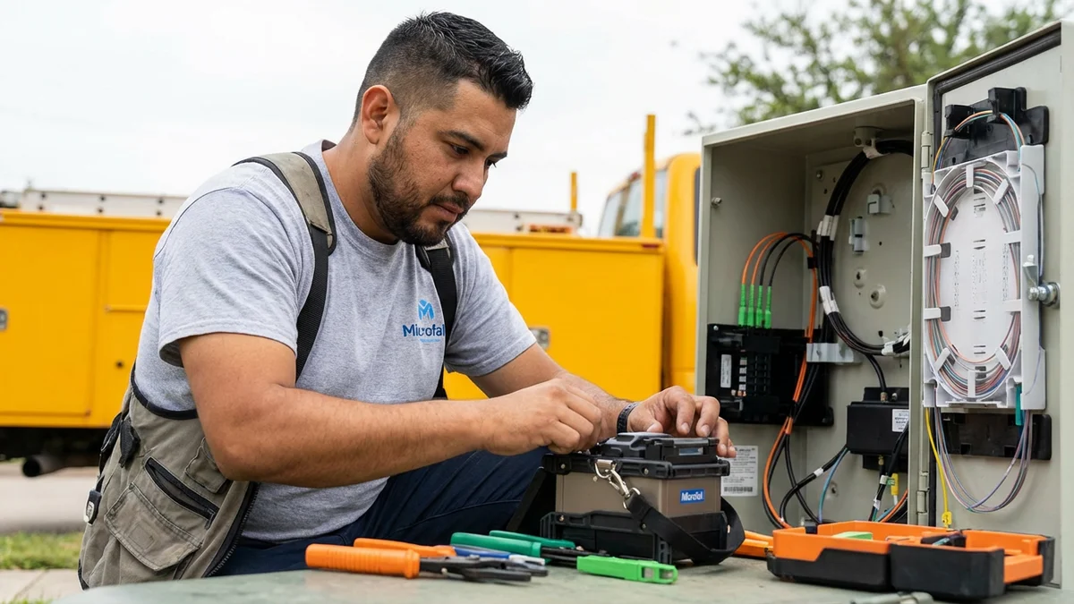 Técnico fusión fibra