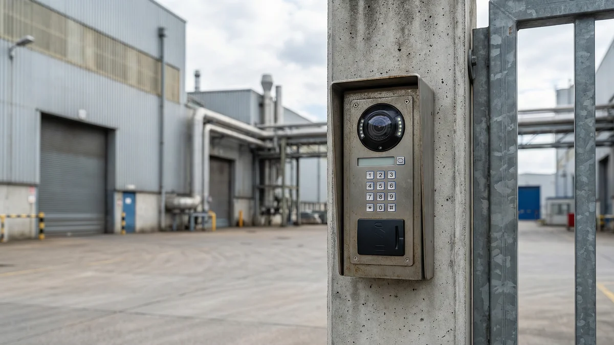 Videoportero industrial con control de acceso integrado